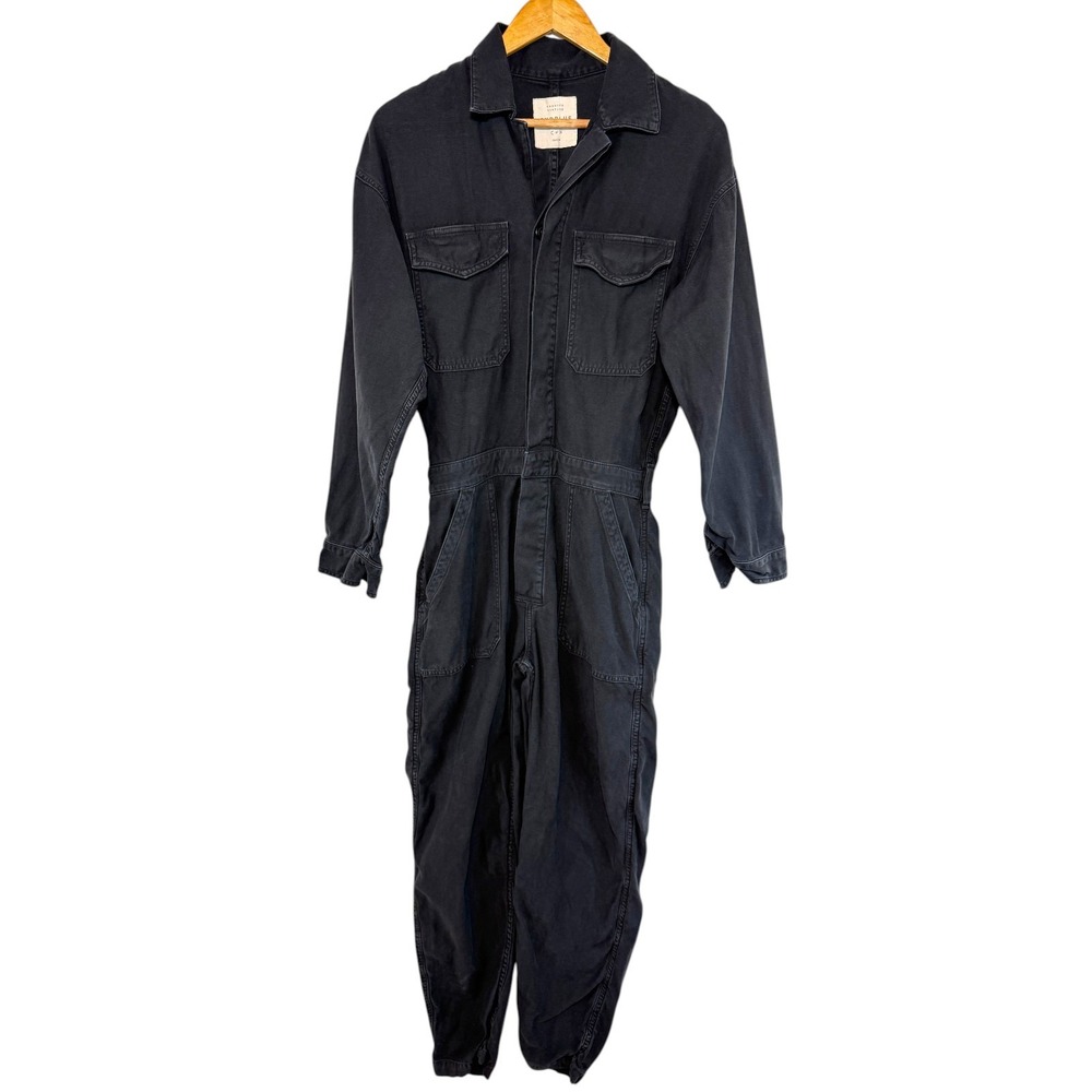 Citizens of Humanity Surplus Utility Jumpsuit Coverall Black Cotton M Workwear